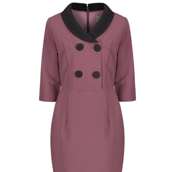 Lindy Bop Dresses & Skirts - Lindy Bop Deanna Mauve Pencil Dress size M